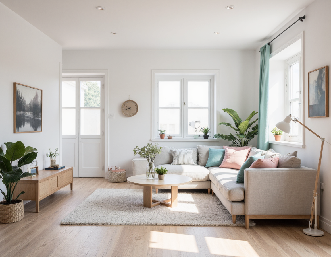 Clean bright living room